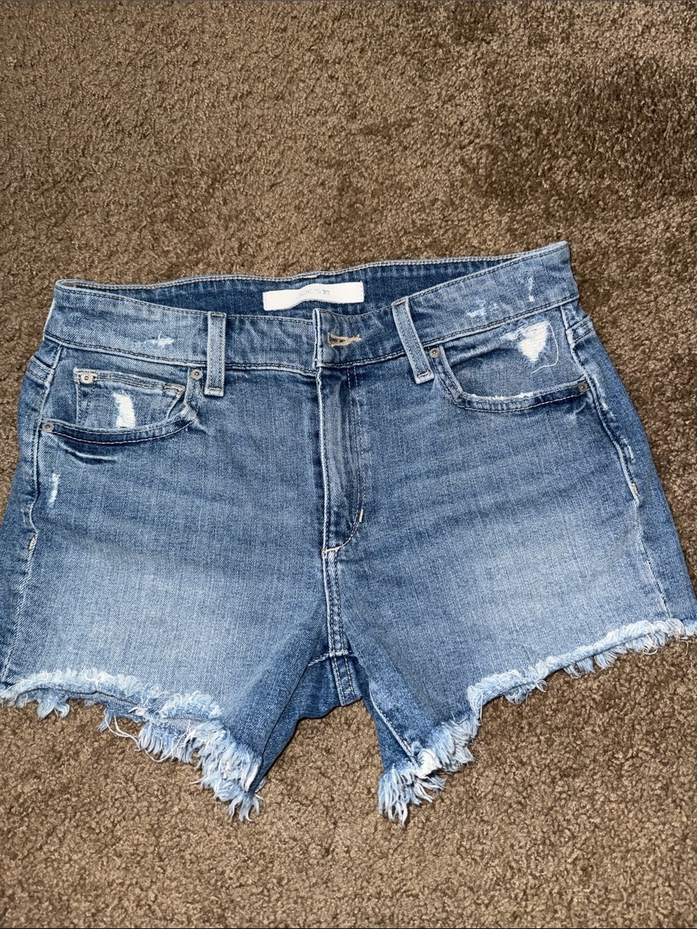 Joe’s Light Blue Distressed Denim Shorts